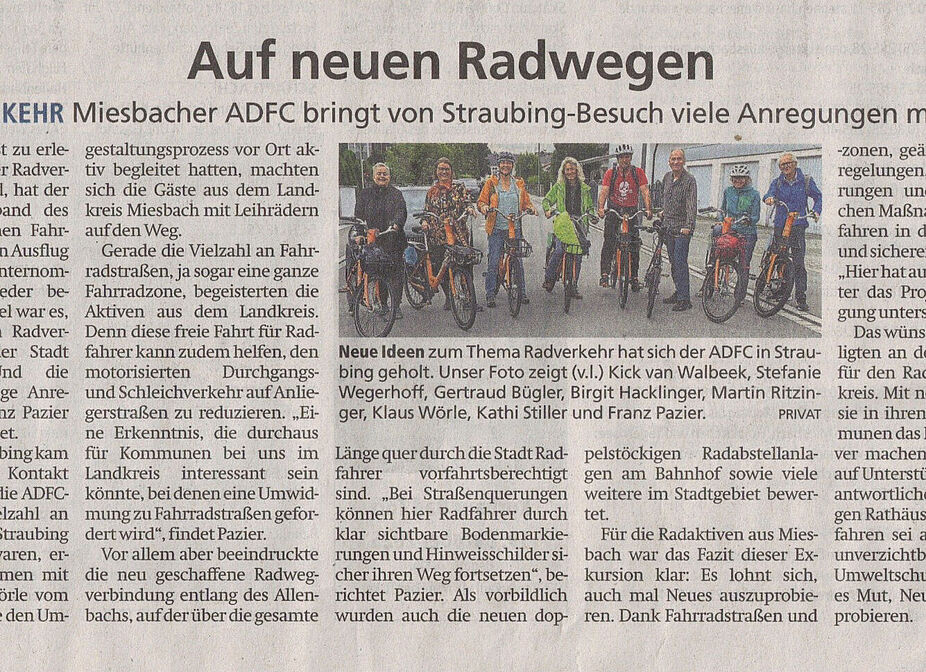 Auf neuen Radwegen Auf neuen Radwegen