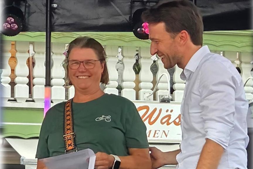 Stadtradeln 2026 Stadtradeln 2026 Stadt Miesbach: Stefanie Wegerhoff 3. Platz mit den meisten Radkilometern (Frauen)